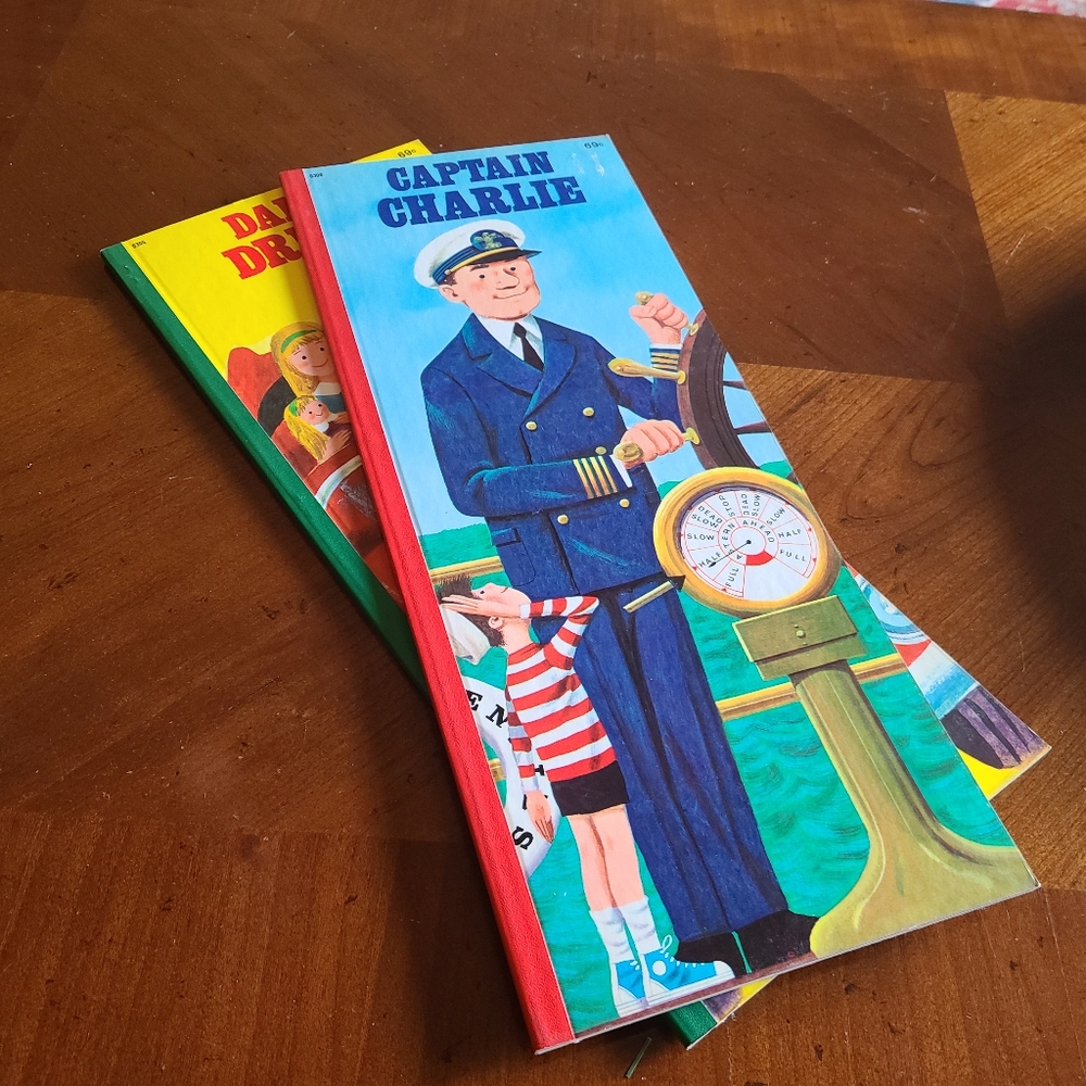 Vintage 1968 tall books. Golden Busy People books